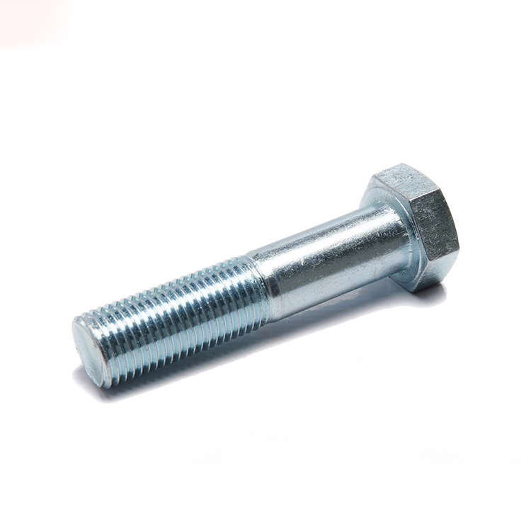 DIN931 Class 8.8 Blue Zinc Half Thread Hex Bolts Galvanized Finish