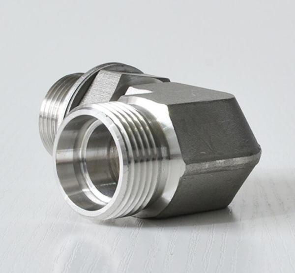 1CG9 Stainless Steel BSP Metric Male Hydraulic O-Ring Sealing Elbow Pipe