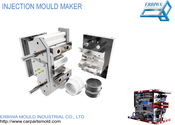 Connecting Fitting Accessories Auto Trim Mold , Plastic Part Design For Injection Mold