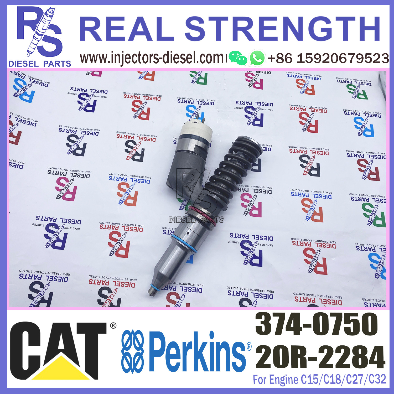 Diesel Engine Parts CAT C15 C18 Fuel Injector 374-0750 3740750 for E365C 374D Excavator l
