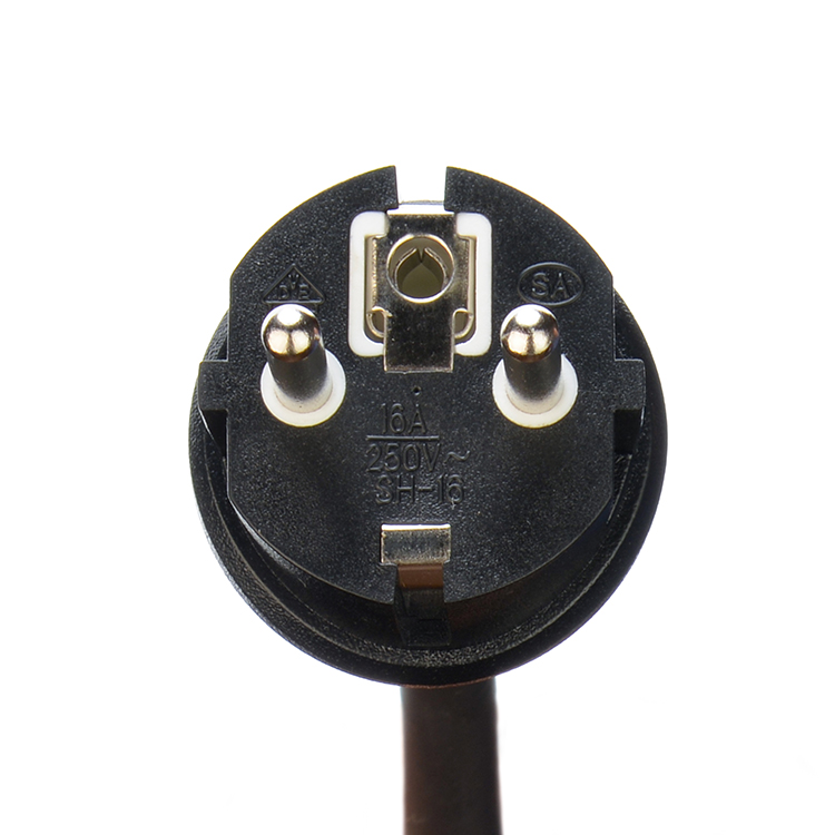 Rubber Insulation H07RN-F Schuko Plug AC Power Cord for Betteri BC01 IP68 Connector and Solar Panel Inverter
