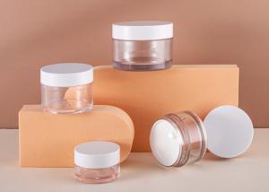 Quality Refillable 250ml Cream Jar , Clear Plastic Pet Jars Heat Resistance wholesale
