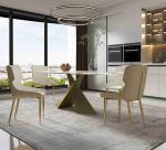 Bright Rock Board Small Apartment Dining Table Chair Sets Nordic Modern Light
