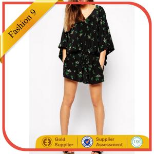 Quality Chiffon Tunic Dress in Floral Print with Tie Waist wholesale