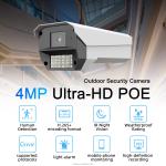 Outdoor Ip66 Waterproof POE IP Bullet CCTV Camera 4mp Dual Light Night Vision