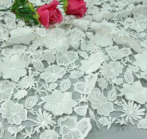 Quality Chemical Lace Ivory Color Water Soluble Embroidery Fashion fabric for Garment Accessories wholesale