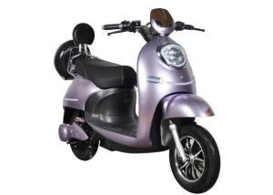 Quality Fast Charging Electric Motorcycle Scooter 55 Km / H Max Speed High Safety Purple wholesale