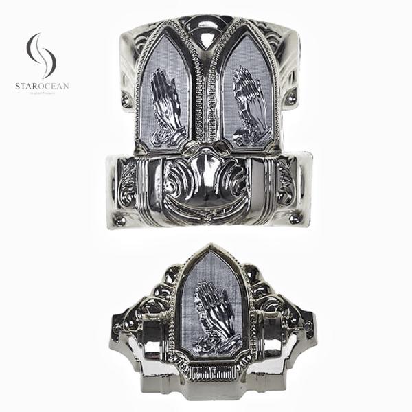 High Quality Plastic Silver Coffin Corner Funeral Decoration Supplies Wholesale