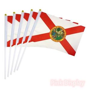Quality PVC Pole State 8.2x5.5'' Hand Waving Flag wholesale