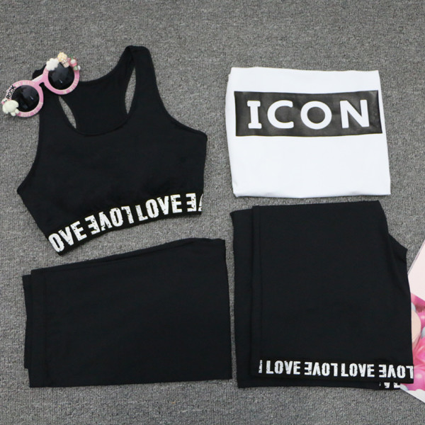 Womens Yoga Sets Five 5 Pieces Set Training Sports Sets Female Workout Clothes for Women Sportswear Gym Training Clothin