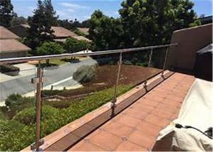 Quality Commercial Frameless Glass Deck Railing Systems Stainless Steel Round Post wholesale
