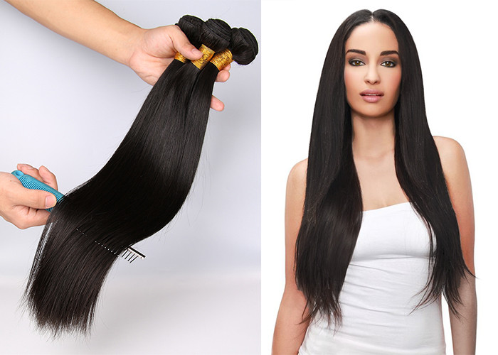 Silk Straight Natural Virgin Brazilian Hair , Unprocessed Human Hair 10"-32" in Stock