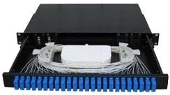 Quality Black Fiber Termination Cabinet , Fiber Optic Splitter Box Easy Maintenance wholesale