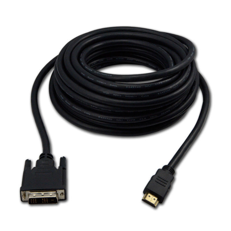 Perfect Shielding Industrial HDMI Cable / HDMI To Dvi Cable 6ft 10ft 15ft 25ft For Monitor
