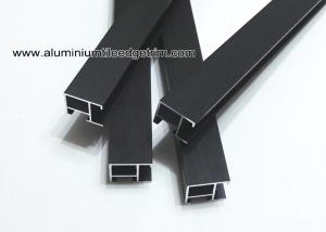Quality Brushed Black Aluminium Metal Picture Frames With 2 cm Flat Edge wholesale