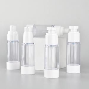 Quality Clear Airless Pump Spray Bottle , Clear Vacuum Pump Bottle Cosmetic wholesale