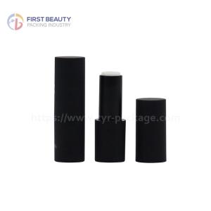 Quality Cosmetic Black Empty Lipstick Container Magnetic Cylinder 5g wholesale