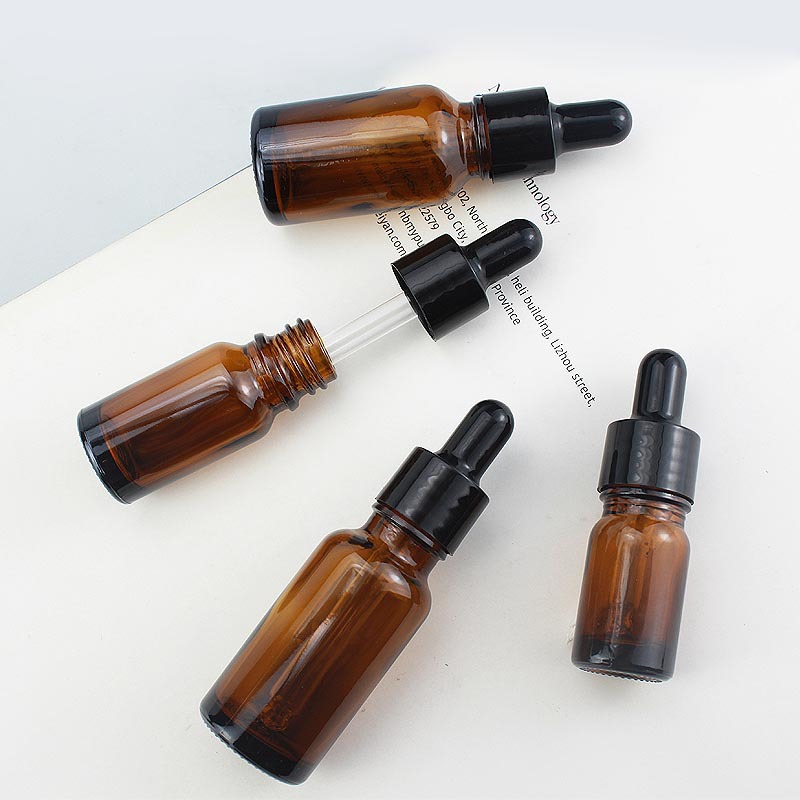 Stock Amber Glass Bottle for Essential Oil and Nail Polish 5ml10ml15ml20ml 30ml 50ml 100ml Surface Printing Screen Printing