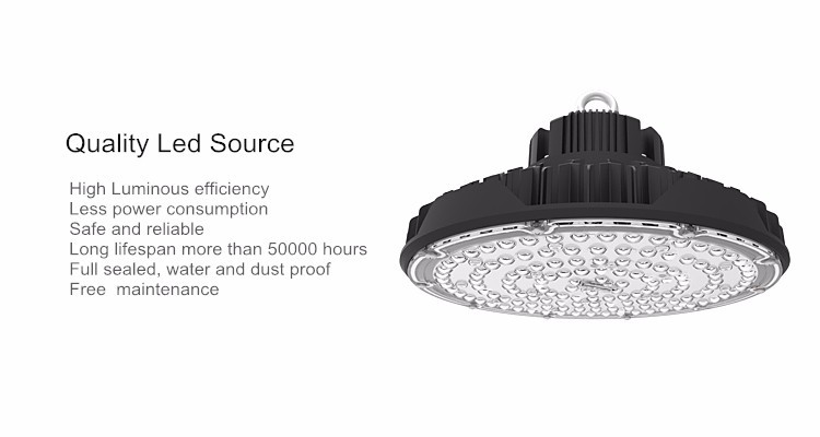 UFO shape Indoor factory warehouse use 100W 16000lm LED High Bay Light Fixtures For Warehouse