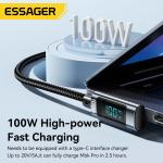 Aluminum Alloy C-C USB C To C Charging Cable 100W ES-X47 Series 1m 2m