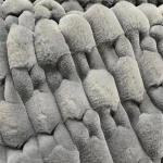 Grey Pink Fluffy Fabric For Stuffed Animals