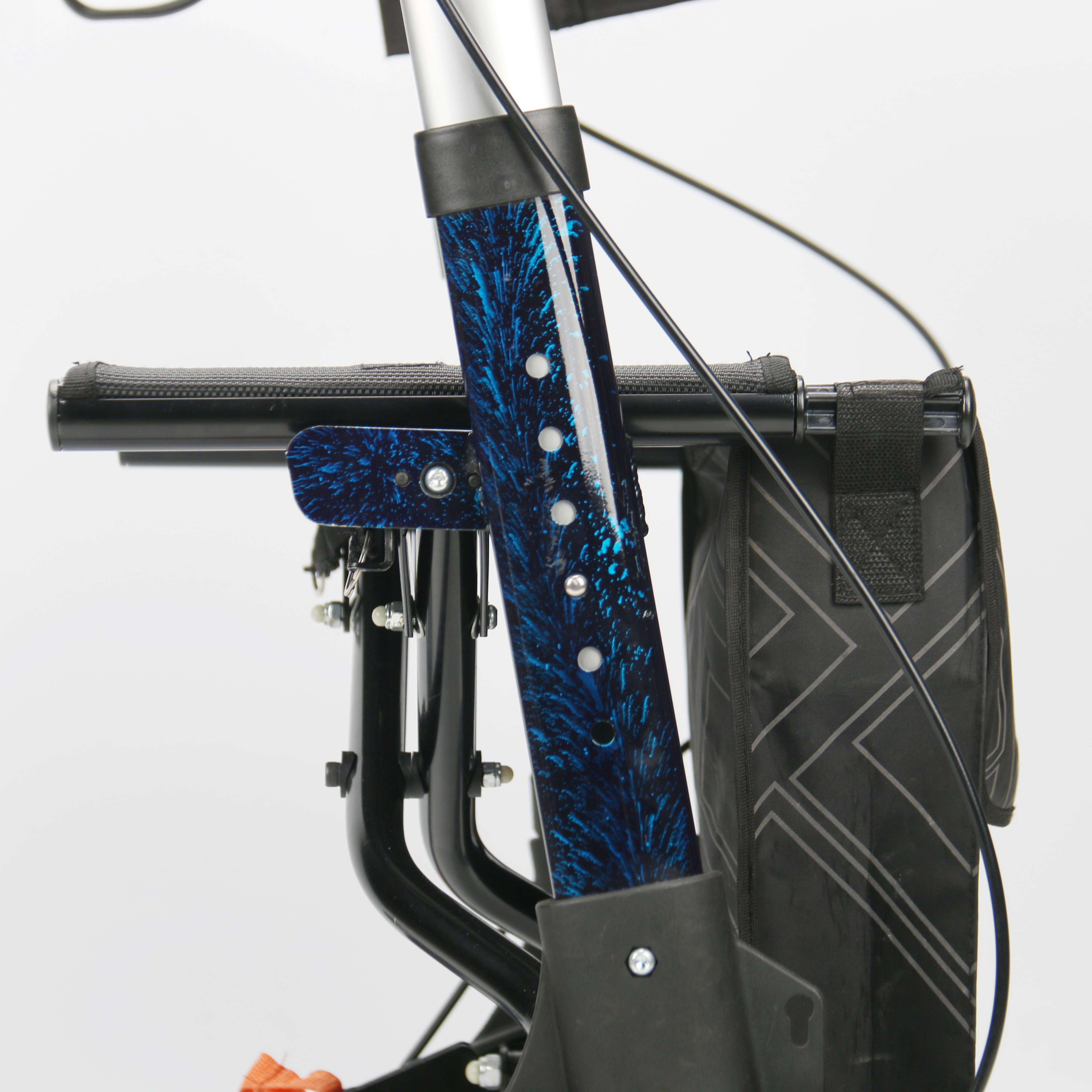 Supermarket Mobility Walking Aids Convenient Push Cart With Seat Basket