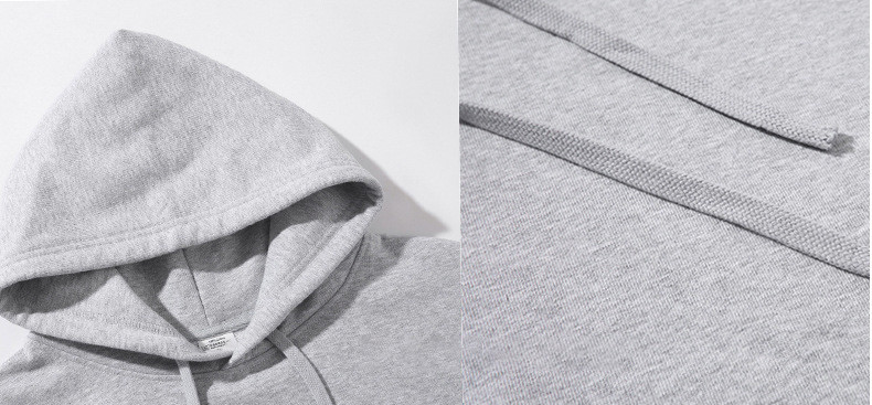 Sustainable Pullover Knitted Unisex Plain Hoodies Customized