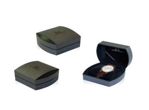 Quality Faux Leather Watch Packing Box Velvet Lining Material Jewelry / Cosmetic Case wholesale