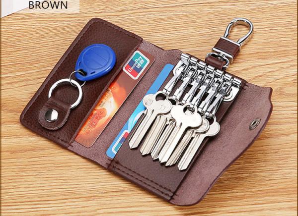 Cowhide waist key chain household large capacity fashion multi-function car lock