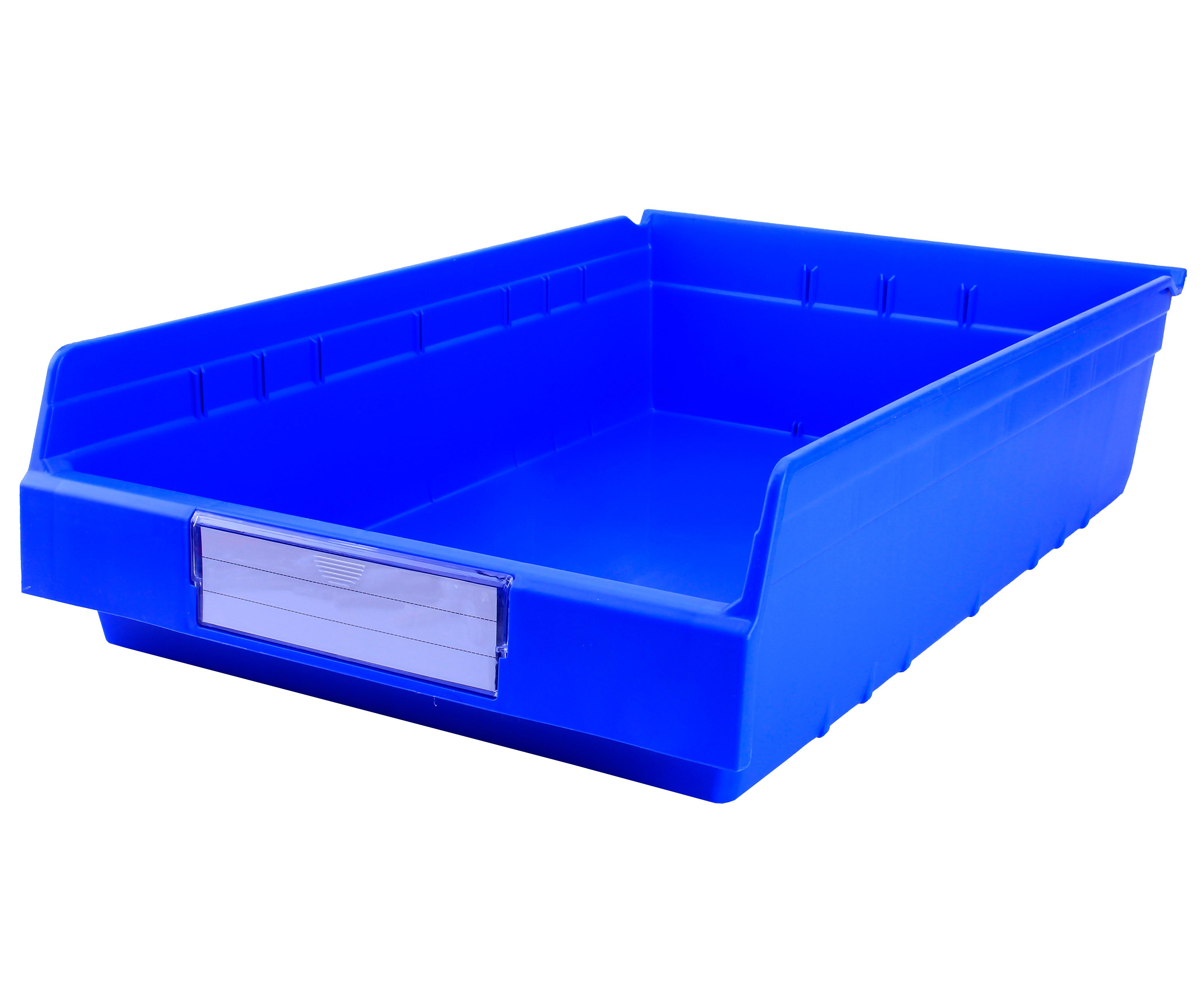 Solid Box Style Small Parts Storage Bins Industrial Warehouse Equipment Storage Shelf Bin