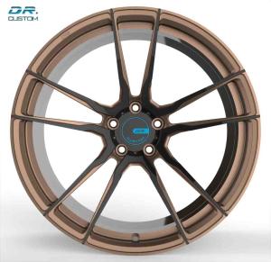 Quality Custom Cap Lightweight Forged Wheels 17 Inch PCD 5x108 Bronze Paint wholesale