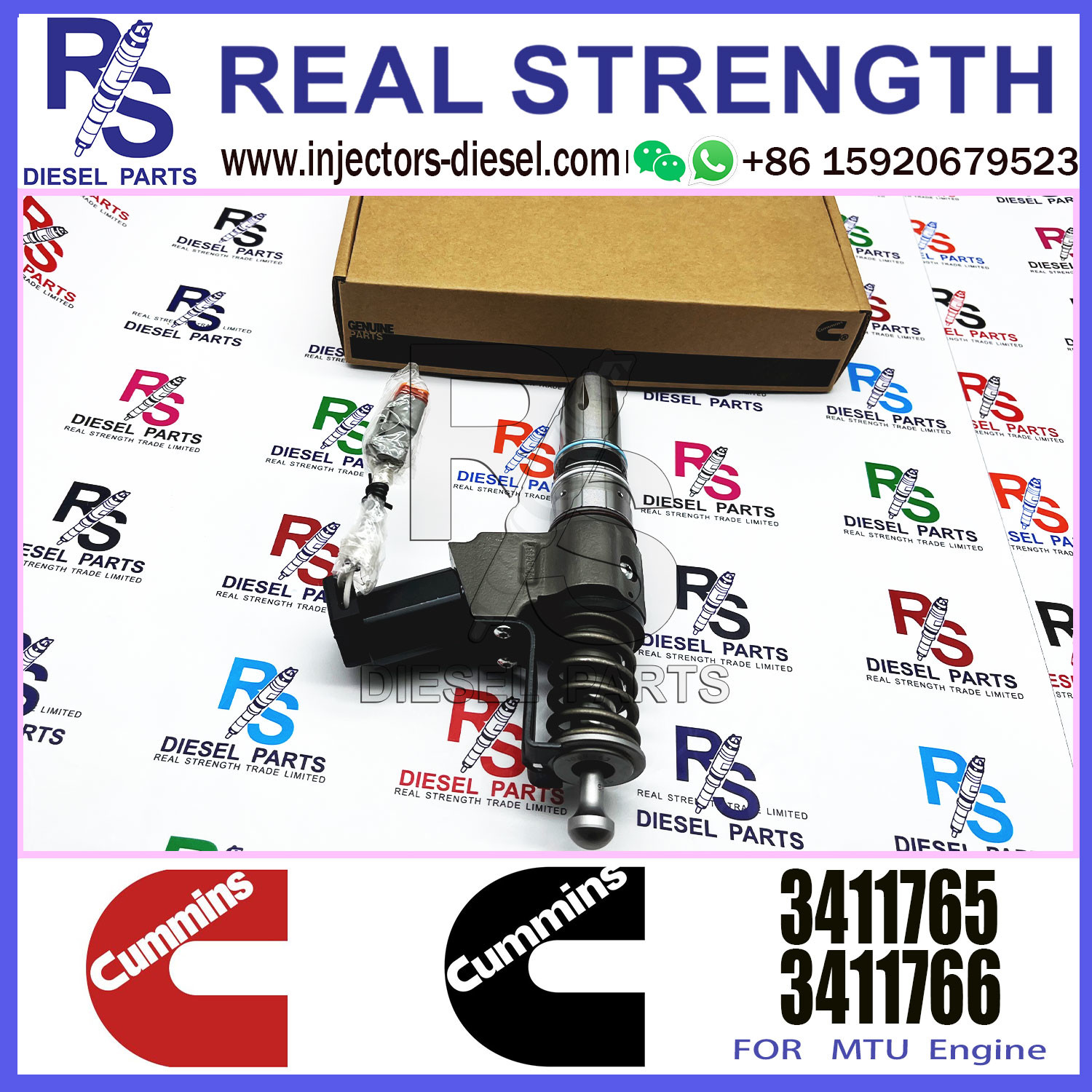 Diesel N14 Common Rail Fuel Injector 3411766 3652541 3411767 3652542