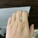 VS1 F 2 Carat Lab Grown Diamond Pear Cut Grown Brilliance Diamonds