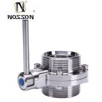 304 316L Sanitary Stainless Steel SMS 3a Dairy Union Set Type Butterfly Valve