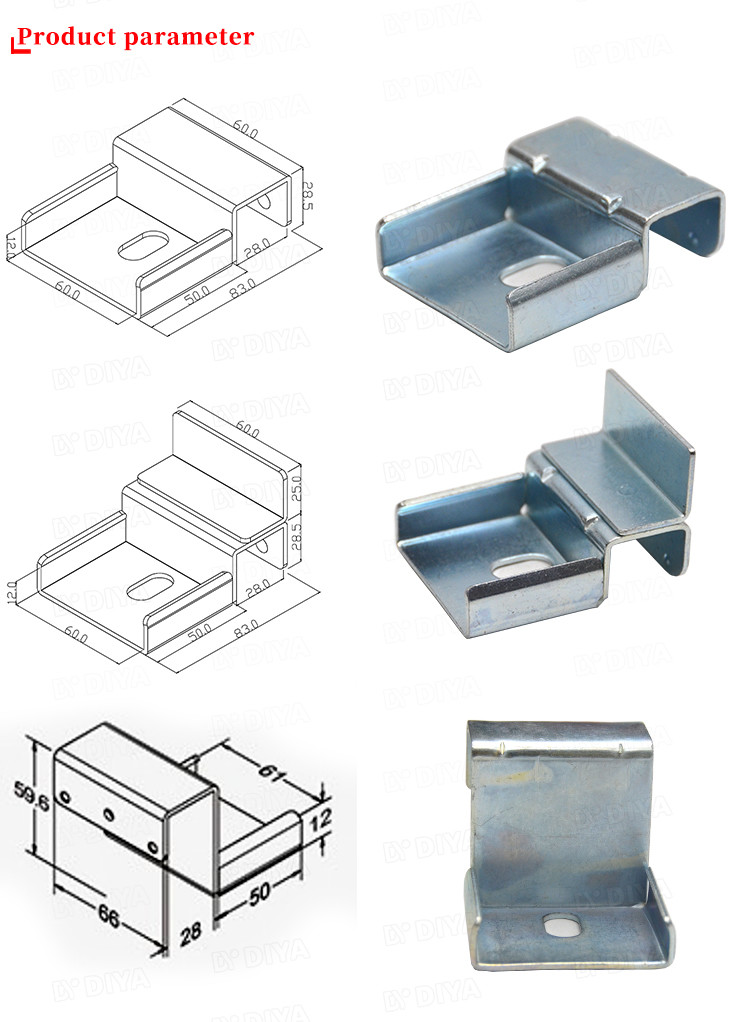 Galvanized Roller Track Hardware Connector Roller Track Metal Joint ISO9001
