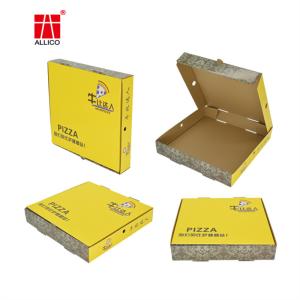 Quality Yellow B Flute Cardboard Box , Bakery Plain Pizza Boxes 12 Inch wholesale