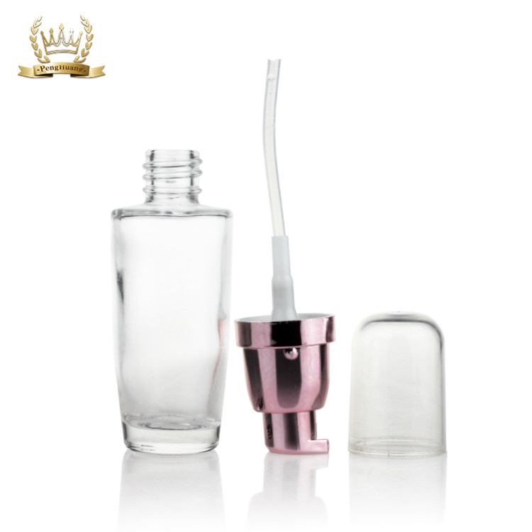 Frosty OEM Foundation Pump Bottle MSDS Certification Cosmetic Glass Bottles
