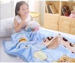 Multifuction Cartoon Print Blanket Kids Animal Flannel Blanket 100*120CM
