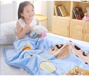 Quality Multifuction Cartoon Print Blanket Kids Animal Flannel Blanket 100*120CM wholesale