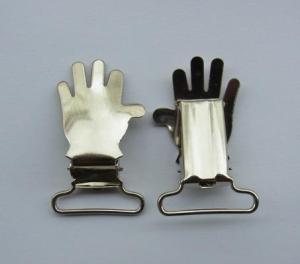 Quality Hand shape suspender clip with nickle color for sale wholesale