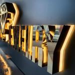 12V Backlit LED Stainless Steel Letters for Shop Office Mall Acrylic Metal
