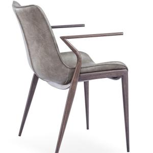 Quality Moderately Thick Cushion 68.5cm PU Leather Dining Chairs wholesale