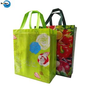 Quality Custom Branded Printed Shopping Handled Tote Reusable Foldable Anti-Dusty Garment Polyester Spunbond Fabric wholesale