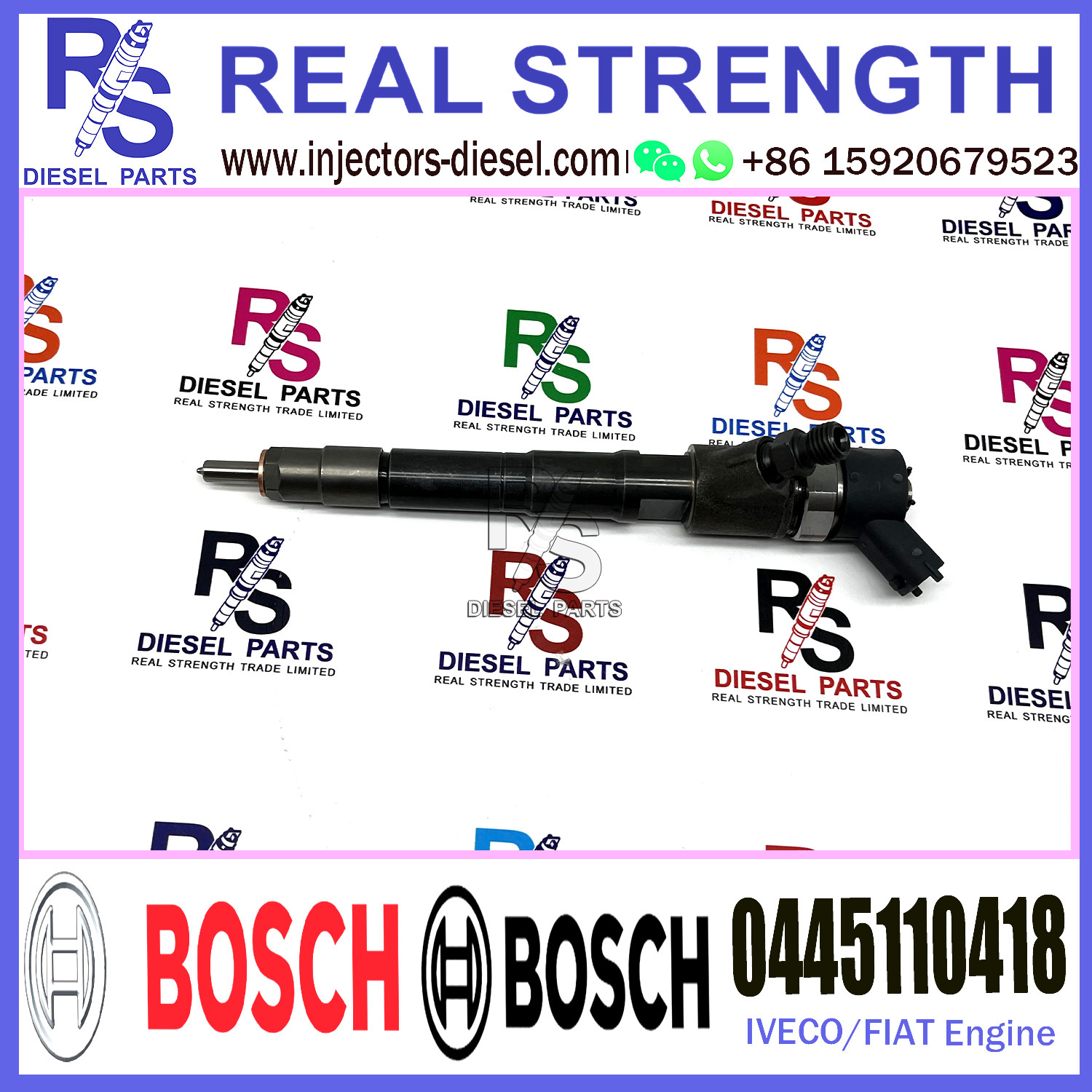 Original New Diesel Fuel Injector 0445110418 0986435212 For FIAT/IVECO 2.3D Engine