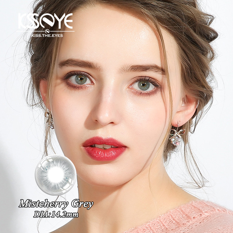 Ksseye Color Natural Grey Contact Lenses Cosmic Disposable Yearly Colored
