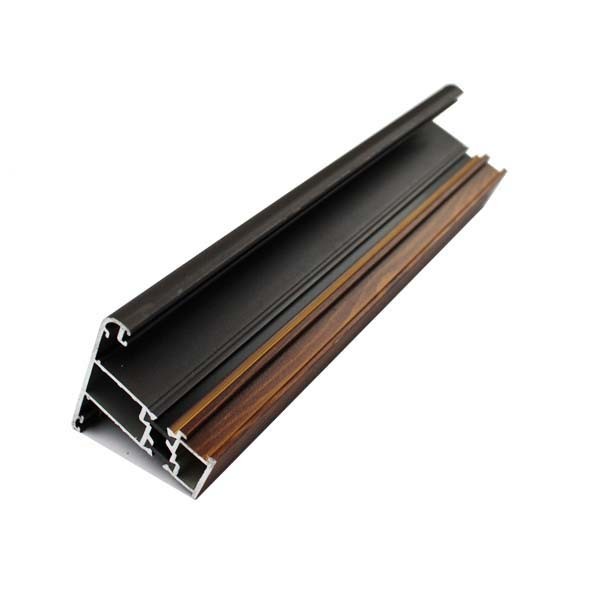 Wood Grain Imitating Finish Aluminium Industrial Profile Alkali And Fire Resisitant