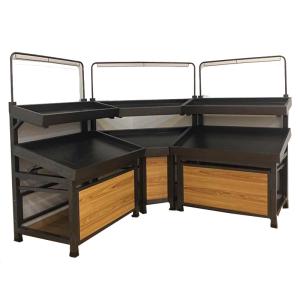 Quality Wooden Metallic Vegetable Fruit Display Powder Coating wholesale