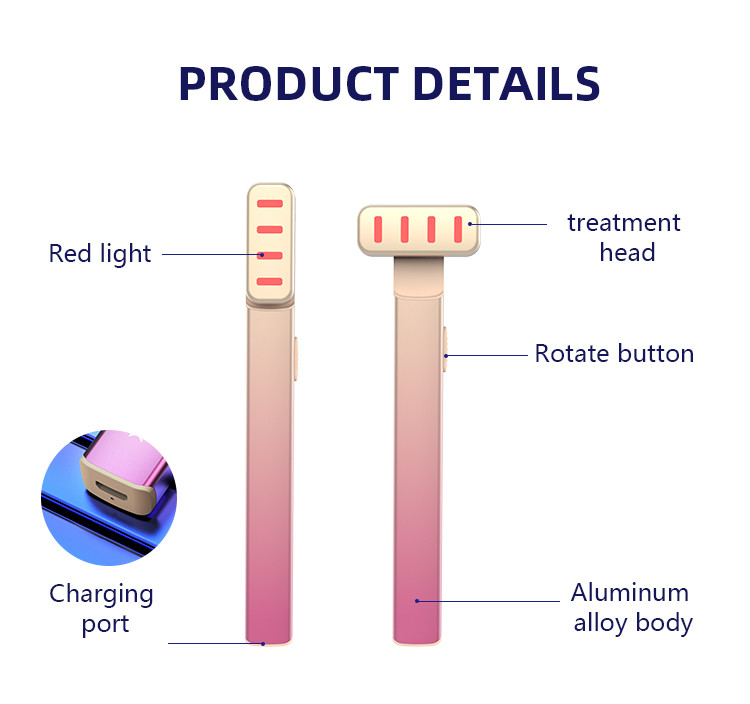 CE ROHS FCC PSE Face And Eye Massager Microcurrent Red Light Therapy