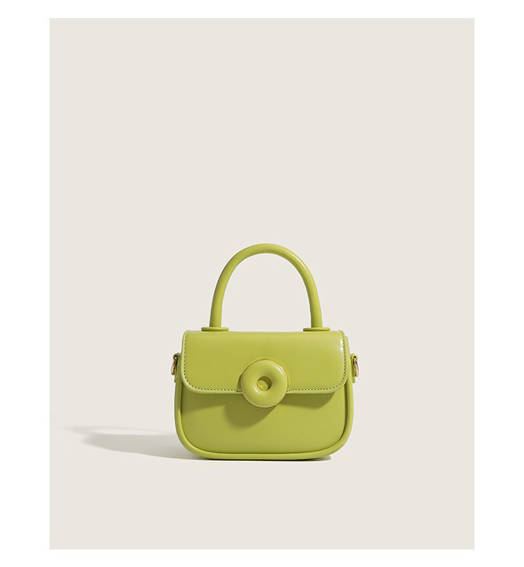 Adjustable Women's Leather Shoulder Bag with Button Closure and Crossbody Function