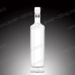 Fancy Clear Flint Liquor Vodka Glass Bottles Round Shaped Custom Logo